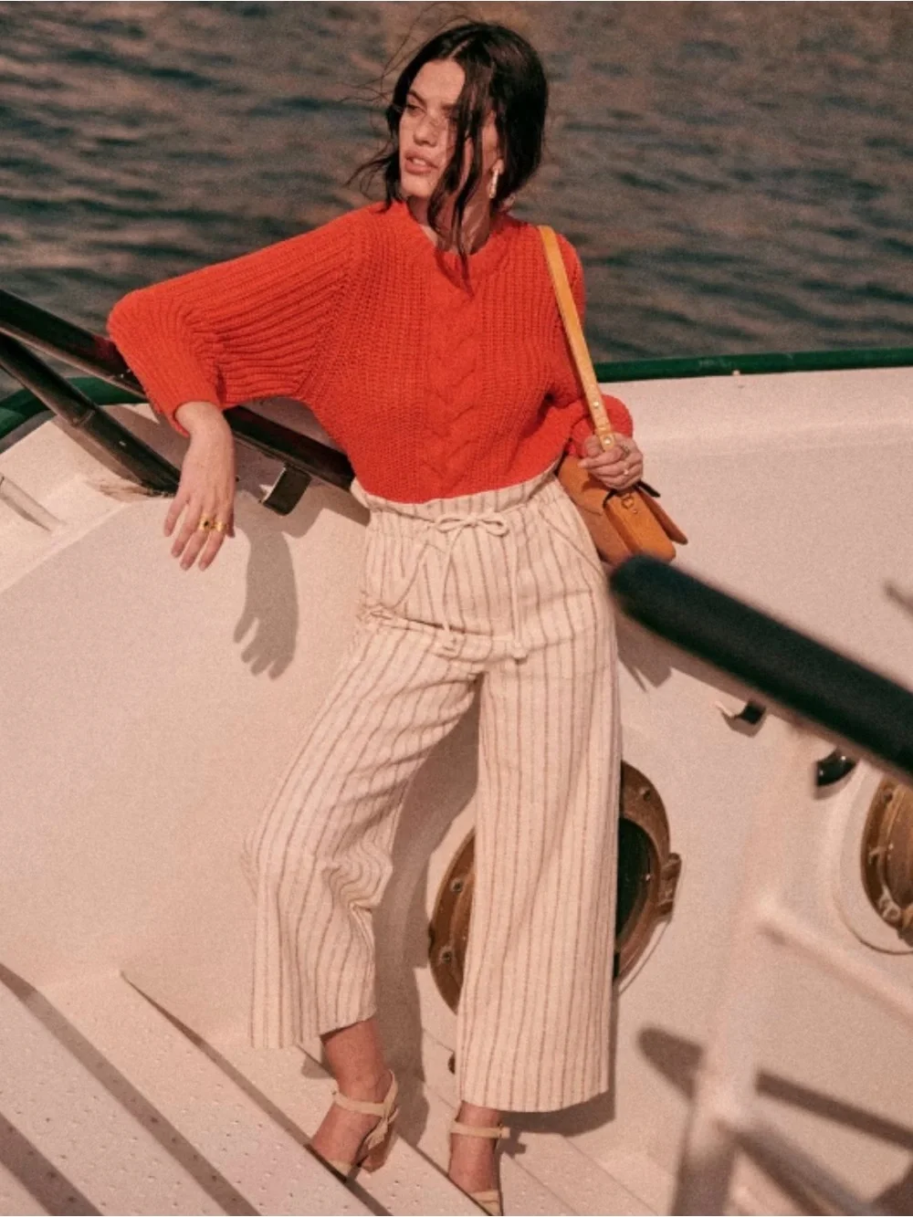 Sezane Jacques trouser - linen, high rise, paper bag style